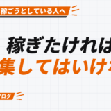 稼ぎたければ 編集してはいけない