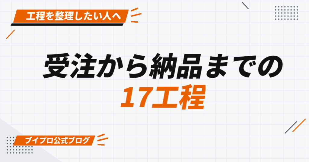 受注から納品までの 17工程