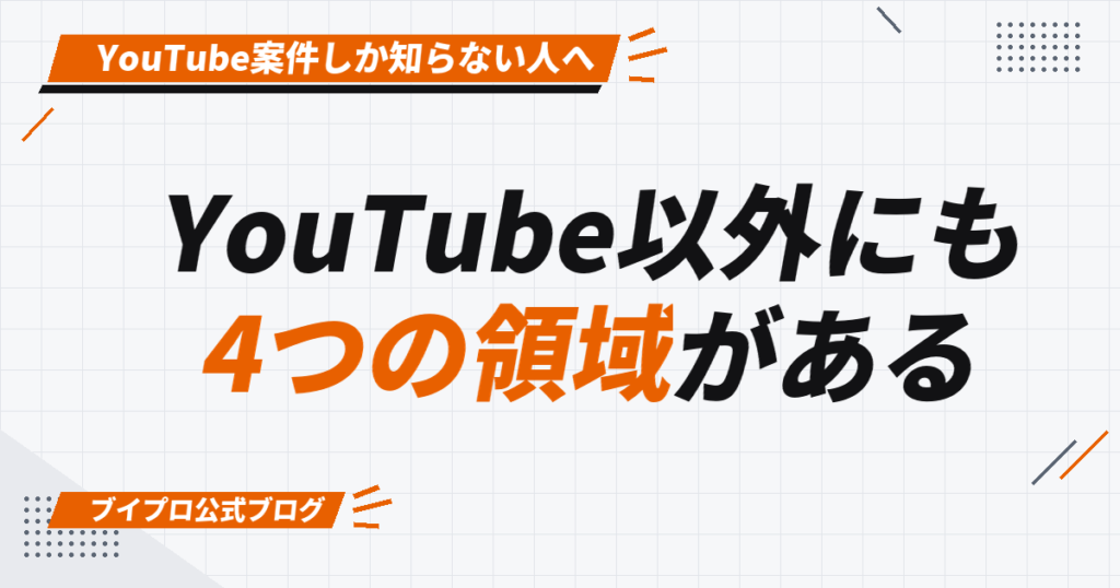 YouTube以外にも 4つの領域がある